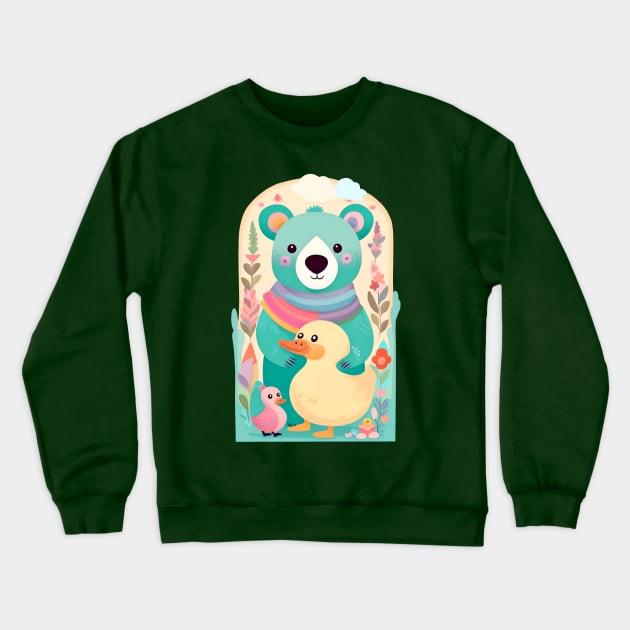 Cute bear illustration Crewneck Sweatshirt by Charmycraft